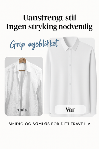 Novea | Ensfarget herreskjorte med knapper og krage