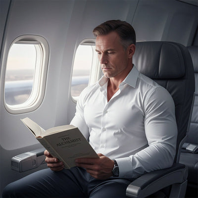 Novea | Ensfarget herreskjorte med knapper og krage