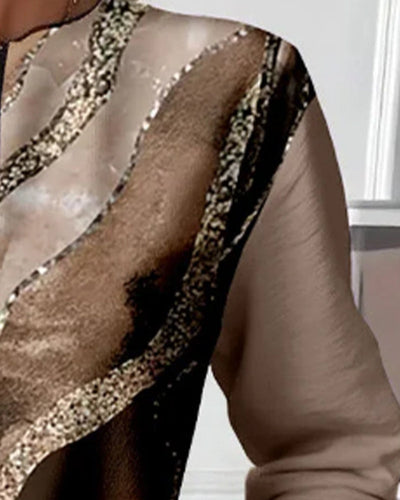 Novea™ | Halfzip sweatshirt med vintage-print